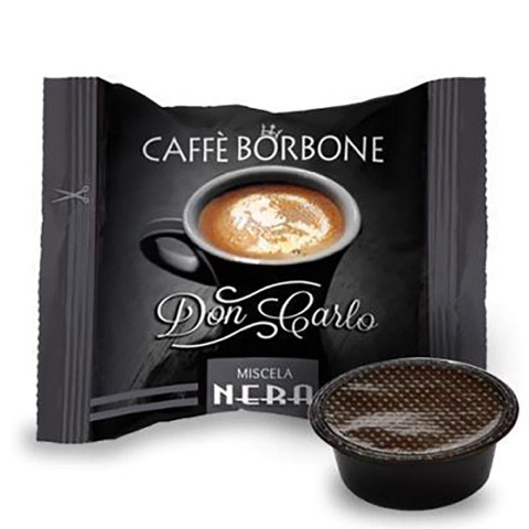 Capsule Don Carlo Caffè Nera Compatibile Lavazza a Modo Mio Borbone confezione 50 Pz