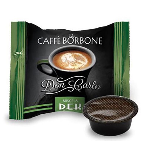 Capsule Don Carlo Caffè Verde Dek Compatibile Lavazza a Modo Mio Borbone confezione 50 Pz