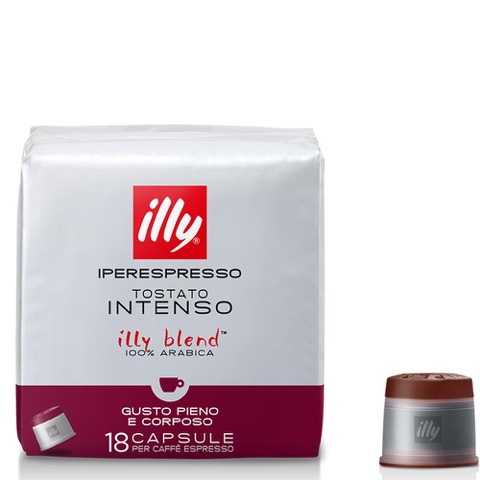 Capsule di Caffè Iperespresso Intenso Tostatura Scura Illy Confezione 18 pezzi