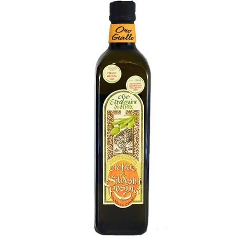Olio Extra Vergine di Oliva Marasca ORO GIALLO (Gusto Medio) Oleificio Silvestri Rosina 75 Cl