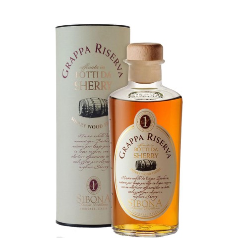 Grappa Riserva affinata in Botti da Sherry Sibona 50 Cl in Astuccio