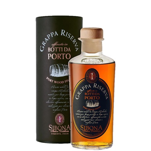 Grappa Riserva affinata in Botti da Porto Sibona 50 Cl in Astuccio