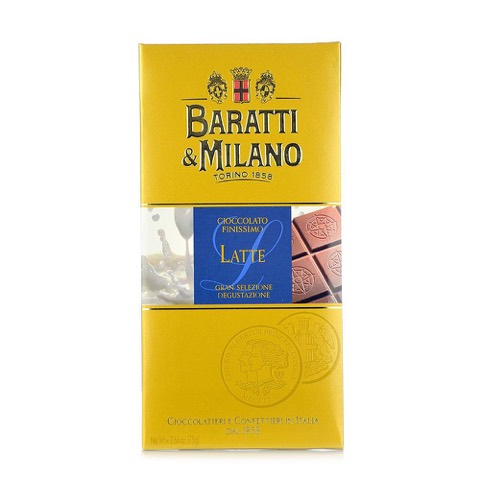 Tavoletta di Cioccolato Finissimo al Latte Baratti & Milano 75 Gr