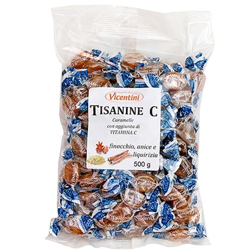 Caramelle Tisanine Finocchio Anice Liquirizia Vicentini Busta 500 Gr