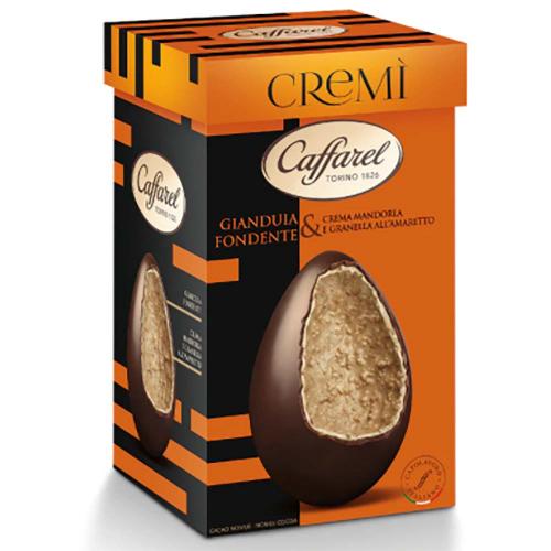 Uovo di cioccolato Cremì Gianduia Fondente & Crema mandorla e Granella Amaretto Caffarel 380 Gr