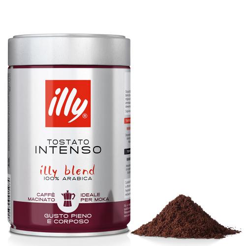 Caffè Espresso Macinato Intenso Tostatura Scura Illy Barattolo Gr.250