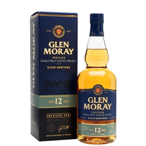 Whisky Single Malt Speyside 12 Years Old Glen Moray Distillery 70 Cl in Astuccio