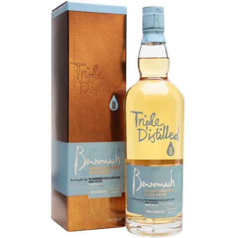 Whisky Scotch Single Malt Speyside Triple Distilled 2009 Bottled 2017 Benromach 70 Cl in Astuccio