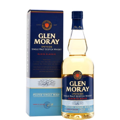 Whisky Single Malt Speyside Peated Glen Moray Distillery 70 Cl in Astuccio