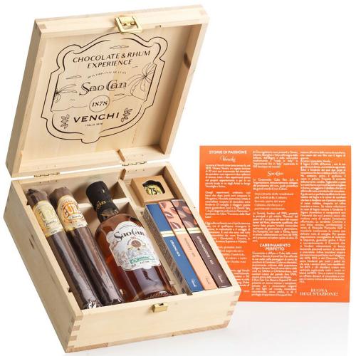 Rum and Chocolate Experience Venchi 343 Gr Cofanetto in Legno