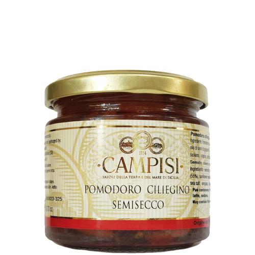 Pomodoro ciliegino semisecco sott'olio Campisi Vaso Vetro 220 Gr