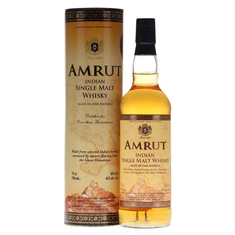 Whisky Single Malt Indian Amrut 70 Cl in Astuccio