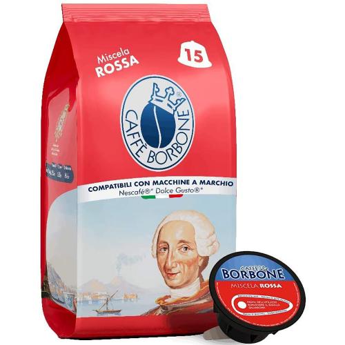 Capsule Dolce Gusto Caffè Rossa Borbone Confezione 15 pz