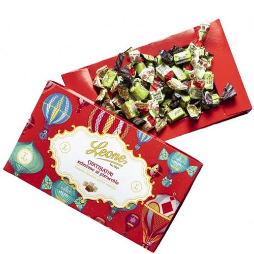 Cioccolatini al Pistacchio Leone Scatola 450 Gr