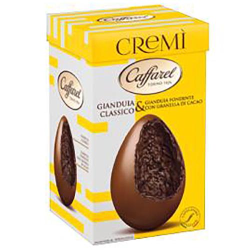 Uovo di cioccolato Cremì Gianduia Classico con Granella di Cacao Caffarel 380 Gr